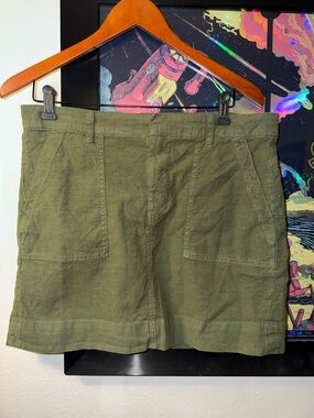 Frank & Eileen Olive Green Mini Skirt